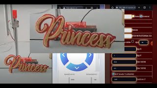 Backdrop styrofoam glittered name with costycnc makerbase mks dlc32 and custom ui html [upl. by Anawad]