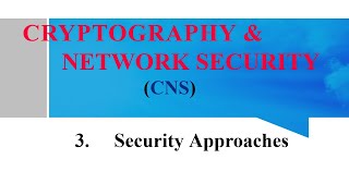 Security Approaches in Cryptography  Information Security  network security conceptclearbydrmvk [upl. by Yenohtna564]