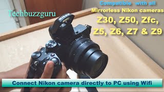 How to transfer photo from Nikon camera to PC via wifi  Z30  Z50  Zfc  Z6  Z7  Z9  D780 [upl. by Hoover]