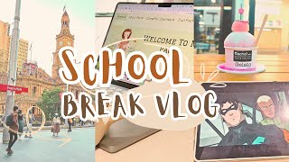 Uni Diaries School Break Vlog exploring the city selfcare food hackathon coding website [upl. by Wrench455]