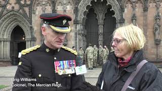 Colonel of Mercians at laying up of 3Bn Mercian Colours [upl. by Zehcnas]