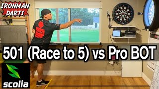 501 vs Professional BOT on Ironman Darts featuring Scolia Home System [upl. by Ver516]