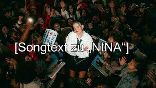 【1 Stunde】Nina Chuba  Nina Lyrics Video 4K [upl. by Rao314]