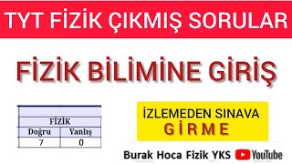 Fizik Bilimine Giriş Çıkmış Sorular [upl. by Bainbrudge170]