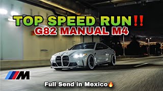 FULL SEND IN A G82 BMW M4 MANUAL‼️ CRAZY FAST💨 TOP SPEED RUN AND DRIFT🔥 [upl. by Corly]