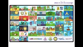 เพลง กไก่ ถึง ฮนกฮูกพยัญชนะไทยThaiAlphabetAnimationKatikalaOfficial [upl. by Drape]