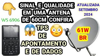 Sinal e qualidade forte do satélite Amazonas 61wBR No satlink ws 6906 com tps Atualizadas banda ku [upl. by Orland508]