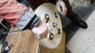 Bandsaw wheel  removal of lateral runout [upl. by Anim93]