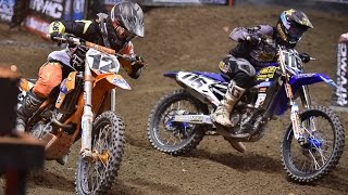 BATTLE Head To Head  Friday Night  WilkesBarre  AMSOIL Arenacross MXPTV [upl. by Bouchier]