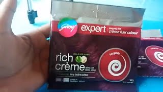 Godrej Expert hair color Review Burgundy 416 hair color How to apply Godrej hair color expert [upl. by Ynattyrb]