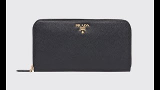 PRADA Large Saffiano Leather Wallet 1ML506 2DZV F0002 [upl. by Weinstock]