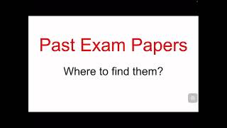 Where to find Past Exam Papers [upl. by Azirb994]