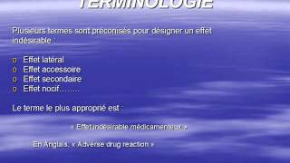 PHARMACOLOGIE LES EFFETS INDESIRABLES DES MEDICAMENTS [upl. by Fabozzi888]