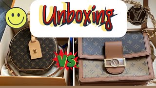 Unboxing Louis Vuitton Dauphine MM VS Boîte Chapeau so what do u think 🤔 [upl. by Yrolam]