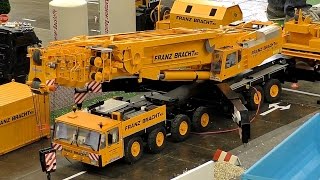 HUGE RC SCALE MODEL CRANE TRUCK FRANZ BRACHT KG DEMAG AC1200 AT WORK AMAZING MODEL MACHINE [upl. by Eissim]