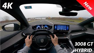 Peugeot 3008 GT Hybrid 2022  POV Test drive in 4K  16 Pure Tech 300 HP 8speed AT 4x4 [upl. by Ynahpets]