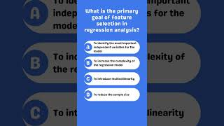 What is the primary goal of feature selection in regression analysis [upl. by Eenhpad]