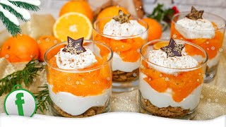 Schnelles Weihnachtsdessert mit Spekulatius Mandarinen und Sahnecreme [upl. by Blondelle]