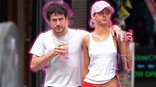 13 Reasons Why Dylan Minnette and Canadian Model Isabella Elei grab coffee in New York City [upl. by Hnacogn]