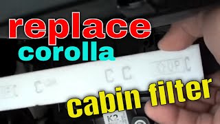 DIY 2014 Toyota Corolla Cabin Filter [upl. by Rayshell]