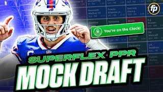 Superflex PPR Mock Draft 2023  Fantasy Football PickbyPick Strategy [upl. by Cherye]