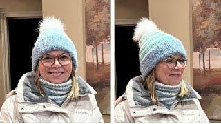 Graduating Stripes Beanie and Neck Warmer Set  One Video … 2 Pieces [upl. by Mayram]