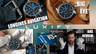 The Longines Avigation BigEye  Das große Luxify Review zum überraschenden Fliegerchrono in Titan [upl. by Graig271]