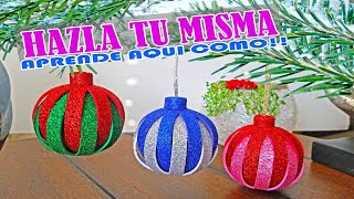 🎅🏻 ADORNOS NAVIDAD 🌲 HAZ TUS PROPIAS ESFERAS DE NAVIDAD CON FOAMI  Adornos de NAVIDAD 20222023 ❄️ [upl. by Edmunda528]