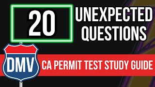 California Permit Test Study Guide 2024 20 Unexpected Questions [upl. by Lorrac]