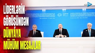 Prezident Özbəkistan və Qazaxıstan liderləri ilə görüşdü dövlət başçılarından MÜHÜM MESAJLAR [upl. by Ariaz]