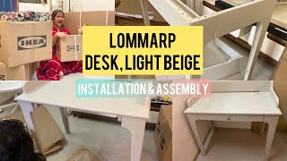 LOMMARP Desk light beige INSTALLATION and ASSEMBLY  IKEA India  online buy office desk IKEA [upl. by Schonfield]