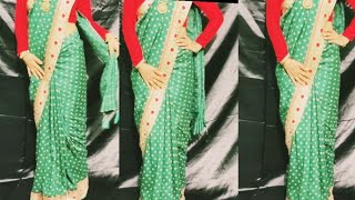 Georgette saree draping tutorial videoजॉर्जेट साड़ी पहनने का आसन तरीका । [upl. by Elladine183]