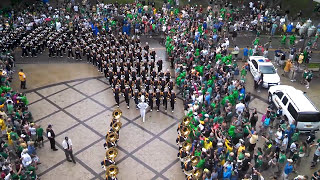 Notre Dame Band entering Notre Dame stadium [upl. by Anemij]