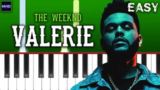 The Weeknd  Valerie  Piano Tutorial EASY [upl. by Forras859]