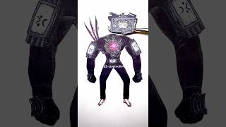 Repair damaged Titan TVman drawing stopmotion art skibiditoilet titantv [upl. by Aititil549]