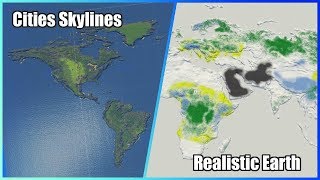 Cities Skylines REALISTIC EARTH MAP Vanilla Compatible [upl. by Greysun777]