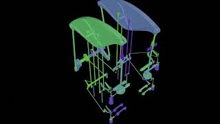 The Corliss Centennial Steam Engine Kinematic Chain [upl. by Rovelli45]