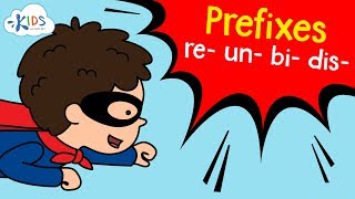 Prefixes quotrequot quotunquot quotbiquot quotdisquot  English Grammar for 2nd Grade  ELA lessons  Kids Academy [upl. by Natalya560]