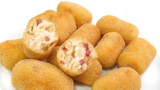 Cómo hacer Croquetas de Jamón  Fácil Tradicional y Caseras [upl. by Wilder]