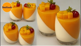 Mango Panna Cotta│Panna Cotta │Mango Panna Cotta Recipe│How To Make Panna Cotta [upl. by Pamella]