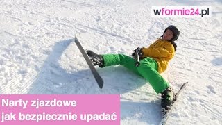 Narty zjazdowe  jak bezpiecznie upadać [upl. by Lezned288]