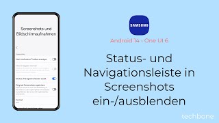 Status und Navigationsleiste in Screenshots einausblenden  Samsung Android 14  One UI 6 [upl. by Ailliw]