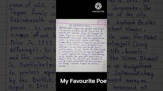 An essay write paragraph MY FAVOURITE POET । write shorts viral [upl. by Ahsiliw]