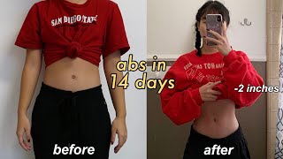 abs in 2 weeks i did a 3 MINUTE workout everyday these results tho [upl. by Ahsiat]