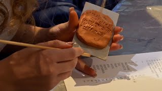 Learning the Ancient Technique of Cuneiform [upl. by Yumuk]