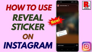 How to Use the Reveal Sticker on Instagram Story New Update [upl. by Modeerf]