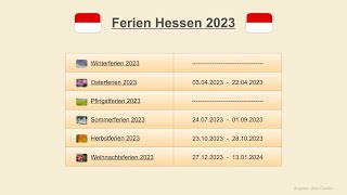 Ferien Hessen 2023 [upl. by Dagall299]