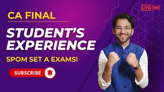 Set A Law SPOM Exam Experience of Students CA Final ICAI [upl. by Jenness]