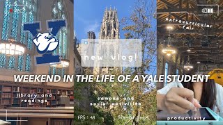 weekend in the life at yale ☕️📖  studying cafes and boba extracurricular fair mini campus tour [upl. by Amrita]