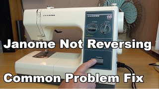 Janome Reverse Not Working  Common Problem Fix  Sewing Machine  Elna Kenmore New Home [upl. by Osnola]